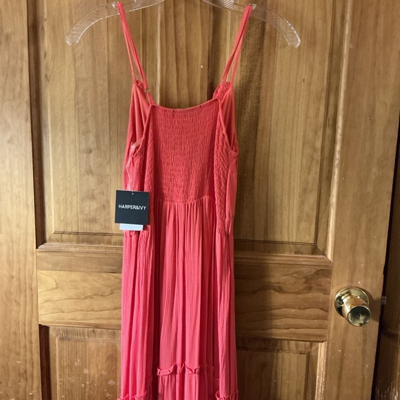 Harper & Ivy Women’s Pink Flowy Maxi Dress Size Medium - Picture 5 of 10
